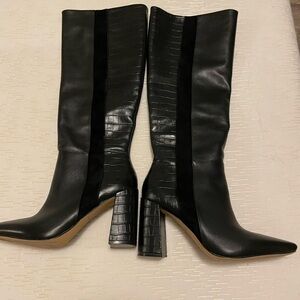 Chelsea & Violet Black Heeled Boots